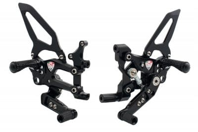 ADJUSTABLE REAR SETS RPS "EASY" DUCATI 899 1199 PANIGALE ROAD AND REVERSE SHIFTING