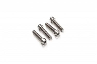 SCREWS SET FRONT AXLE CLAMP M6X25 (4 PCS) - TITANIUM