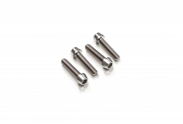 SCREWS SET FRONT AXLE CLAMP M6X25 (4 PCS) - TITANIUM