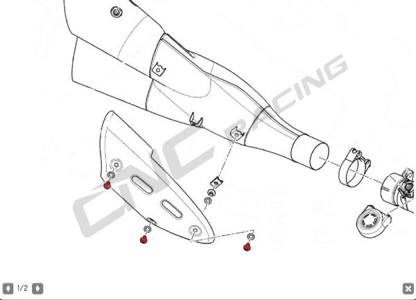 BOLT KIT EXHAUST SILENCER HEAT GUARD DUCATI