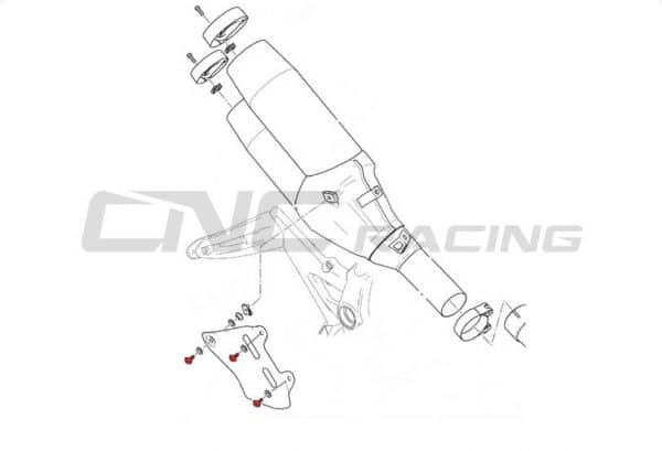 BOLT KIT EXHAUST SILENCER HEAT GUARD DUCATI MONSTER