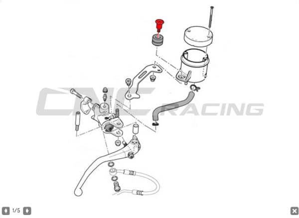 SCREW FRONT BRAKE/CLUTCH TANK FLUID