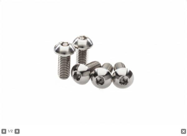 SCREWS SET FRONT BRAKE DISC M8X20 (5 PCS) - TITANIUM