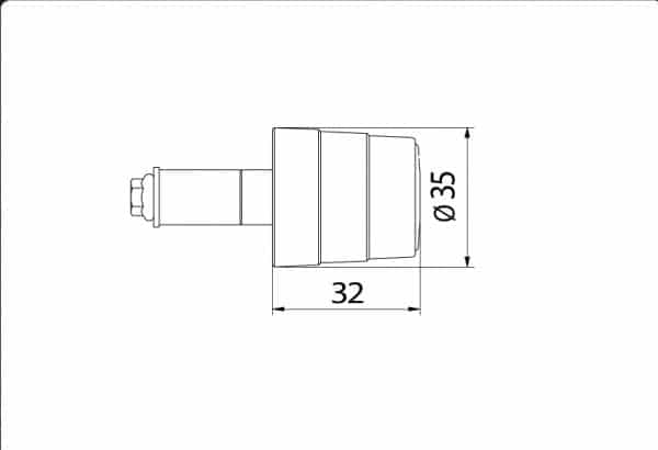 HANDLEBAR ENDS GEAR BICOLOR