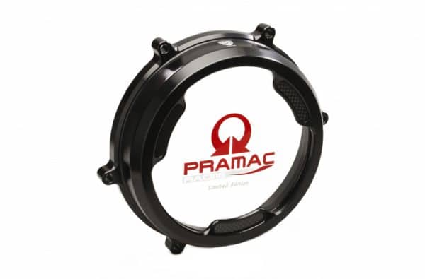 CLEAR OIL BATH CLUTCH COVER WITH CARBON FIBER INLAY FOR DUCATI PANIGALE PRAMAC RACING LIM. ED.