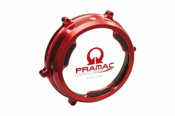 CLEAR OIL BATH CLUTCH COVER WITH CARBON FIBER INLAY FOR DUCATI PANIGALE PRAMAC RACING LIM. ED.