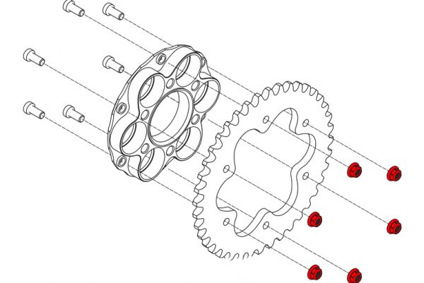 NUTS RING GEAR DUCATI