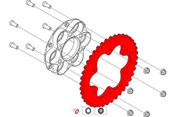 RING GEAR Z40 P525 6 HOLES DUCATI