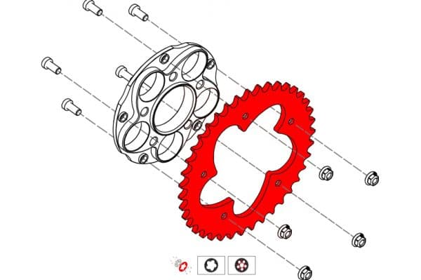 RING GEAR Z47 P520 5 HOLES DUCATI