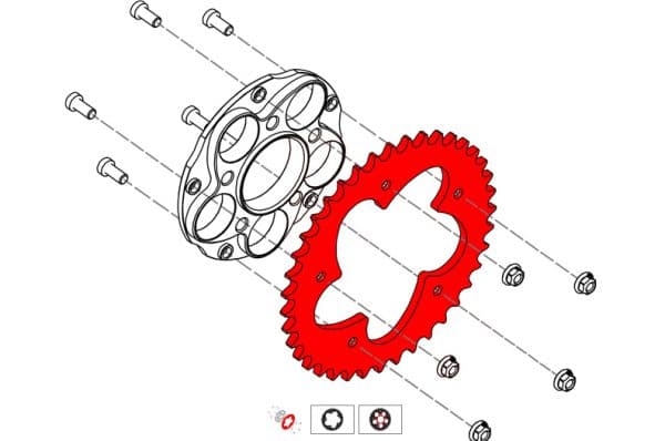 RING GEAR Z40 P520 5 HOLES DUCATI