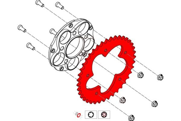 RING GEAR Z44 P520 5 HOLES DUCATI