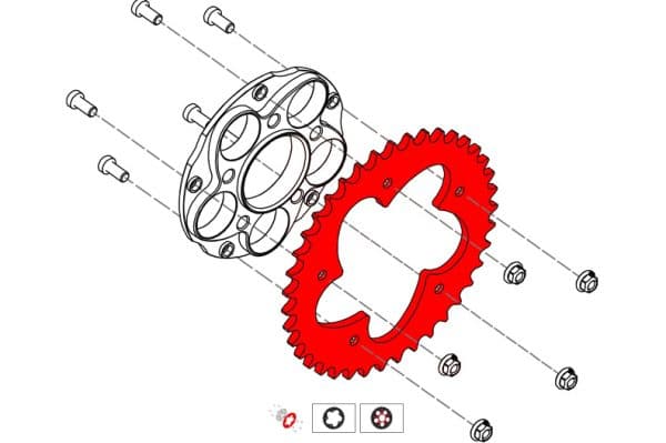RING GEAR Z46 P520 5 HOLES DUCATI