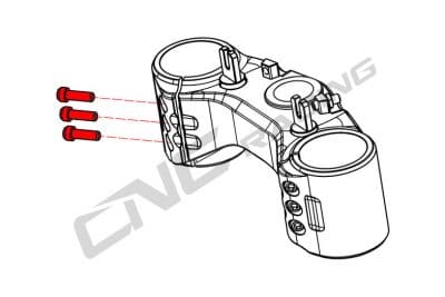 BOTTOM TRIPLE CLAMP SCREW KIT - TITANIUM