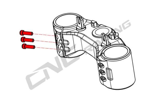 BOTTOM TRIPLE CLAMP SCREW KIT - TITANIUM