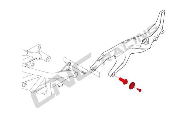 REAR FRAME HOLES PLUG DUCATI XDIAVEL BICOLOR