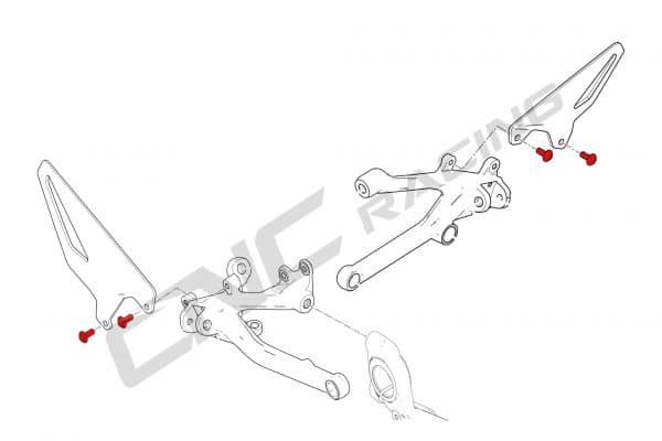 Screw set - OEM Heel guard Ducati panigale V4