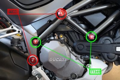 FRAME CAPS KIT DUCATI MULTISTRADA 1260 - smaller holes