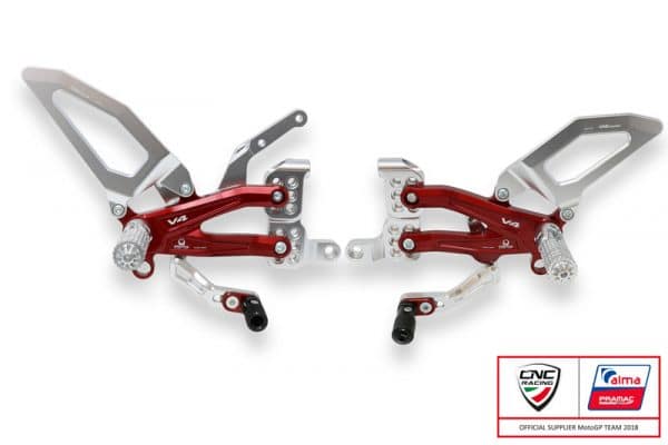 Adjustable rear sets Ducati Panigale V4 series for V4, V4 S and V4 Speciale - Pramac Racing limited Edition