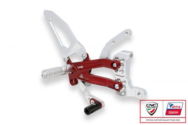 Adjustable rear sets Ducati Panigale V4 series for V4, V4 S and V4 Speciale - Pramac Racing limited Edition