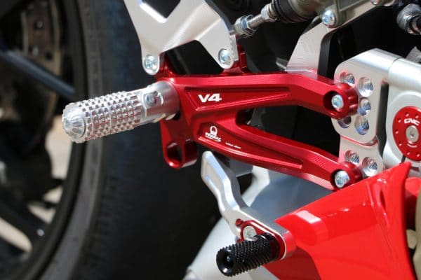 Adjustable rear sets Ducati Panigale V4 series for V4, V4 S and V4 Speciale - Pramac Racing limited Edition