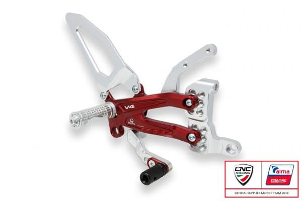 Adjustable rear sets RPS Ducati Panigale V4 series for V4, V4 S and V4 Speciale - EASY - Pramac racing Limited Edition