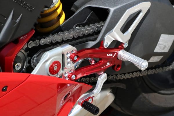 Adjustable rear sets RPS Ducati Panigale V4 series for V4, V4 S and V4 Speciale - EASY - Pramac racing Limited Edition