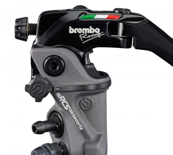 RADIAL BRAKE MASTER CYLINDER BREMBO 19RCS CORSA CORTA FOLD-UP LEVER 18-20 RATIO