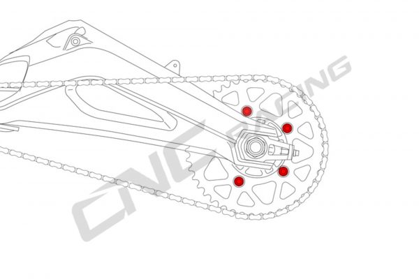 REAR SPROCKET NUTS DUCATI M10X1.25