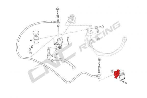 Clutch slave cylinder mounting plate Ducati