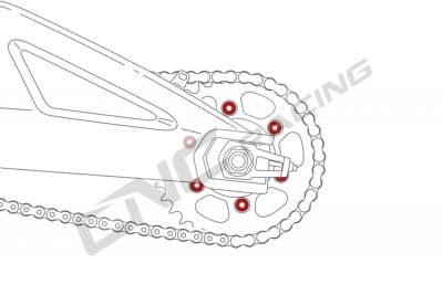 Nuts ring gear M10x1.25 - Titanium