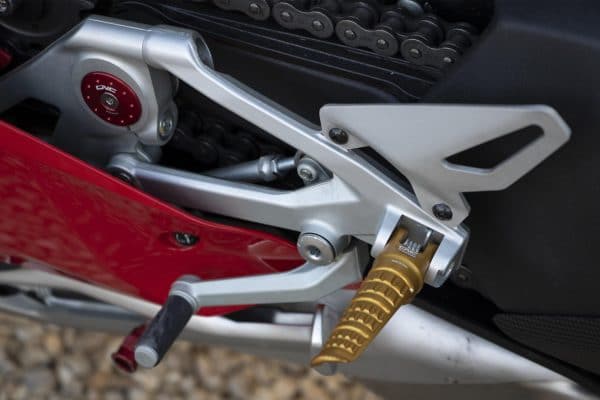 Footpegs for OEM rear sets Ducati LIGHT - driver