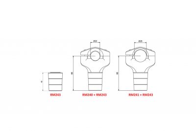 RISER'S UPPER H 40MM.