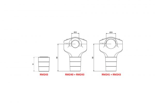 RISER'S UPPER H 40MM.